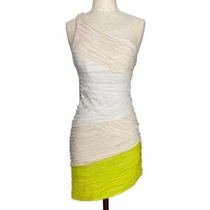 Bebe bodycon asymmetrical dress Y2k